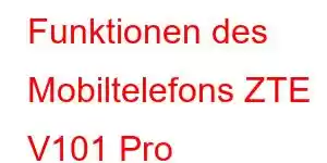 Funktionen des Mobiltelefons ZTE V101 Pro