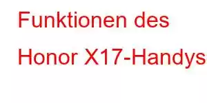 Funktionen des Honor X17-Handys