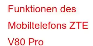 Funktionen des Mobiltelefons ZTE V80 Pro