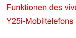 Funktionen des vivo Y25i-Mobiltelefons