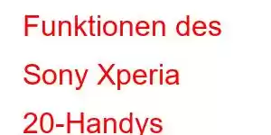 Funktionen des Sony Xperia 20-Handys