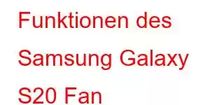 Funktionen des Samsung Galaxy S20 Fan Edition-Handys