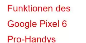 Funktionen des Google Pixel 6 Pro-Handys