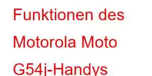 Funktionen des Motorola Moto G54j-Handys