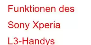 Funktionen des Sony Xperia L3-Handys