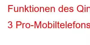 Funktionen des Qin 3 Pro-Mobiltelefons