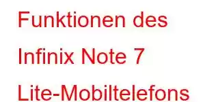 Funktionen des Infinix Note 7 Lite-Mobiltelefons