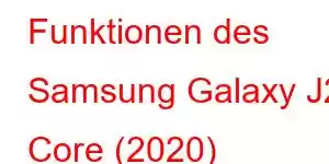 Funktionen des Samsung Galaxy J2 Core (2020) Mobiltelefons