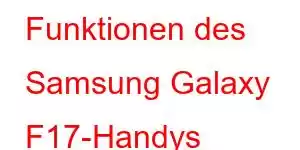 Funktionen des Samsung Galaxy F17-Handys