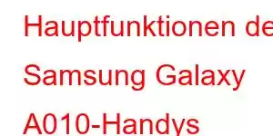 Hauptfunktionen des Samsung Galaxy A010-Handys