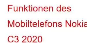 Funktionen des Mobiltelefons Nokia C3 2020