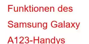 Funktionen des Samsung Galaxy A123-Handys